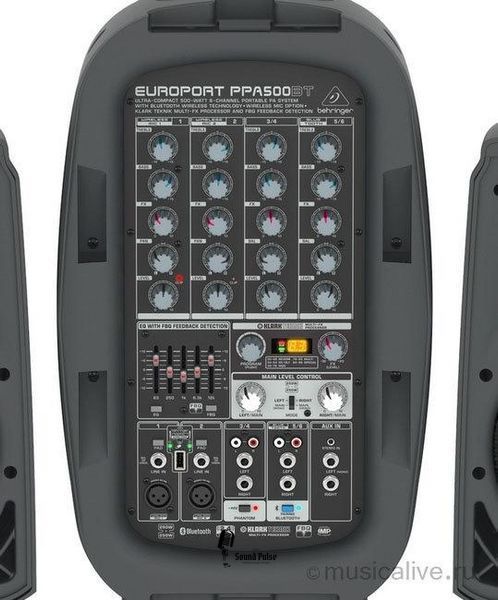 Акустичний комплект (2 АС + 6-канальний мікшер-підсилювач) Behringer PPA500BT 932715582 фото