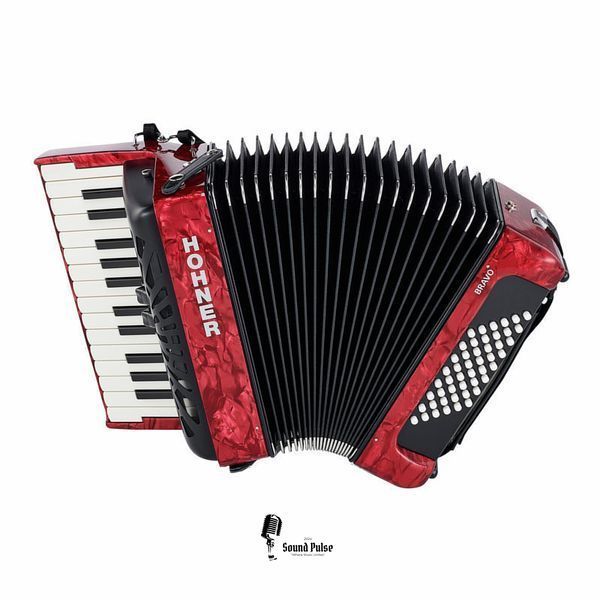 Акордеон Hohner Bravo II 48 Red silent key 04400763 фото