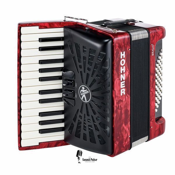Акордеон Hohner Bravo II 48 Red silent key 04400763 фото