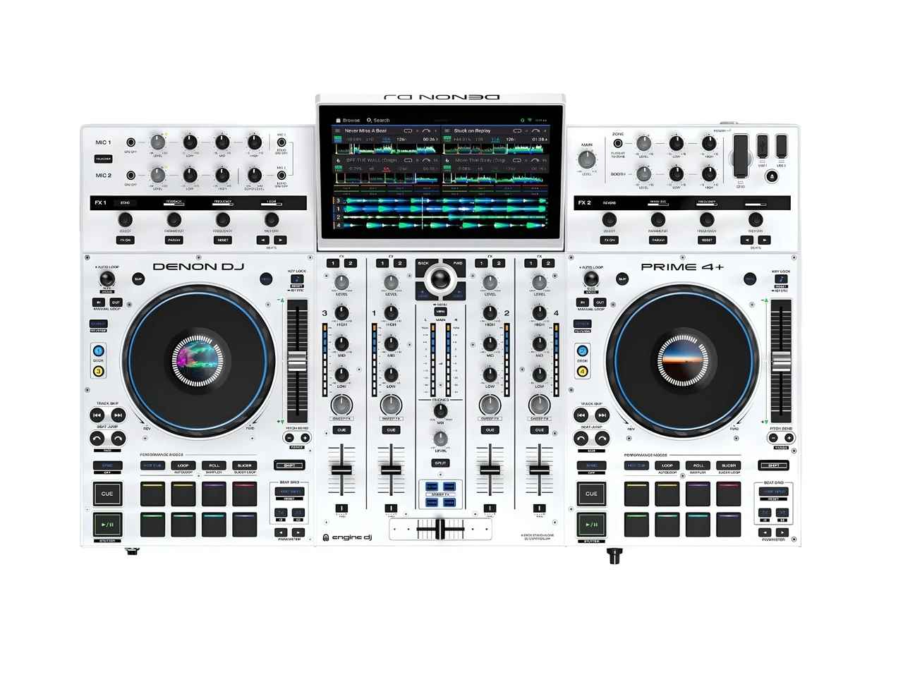 DJ контролер Denon DJ Prime 4+ White